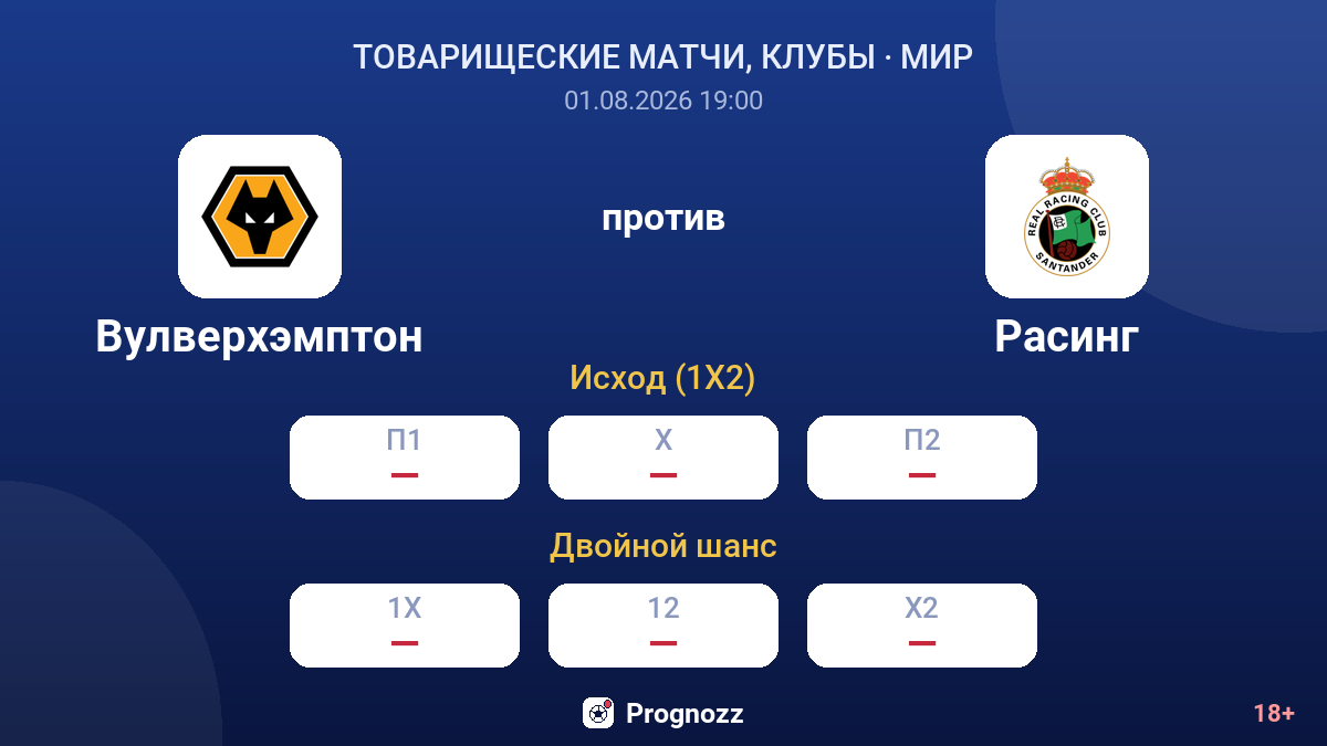 Вулверхэмптон против Расинг — коэффициенты