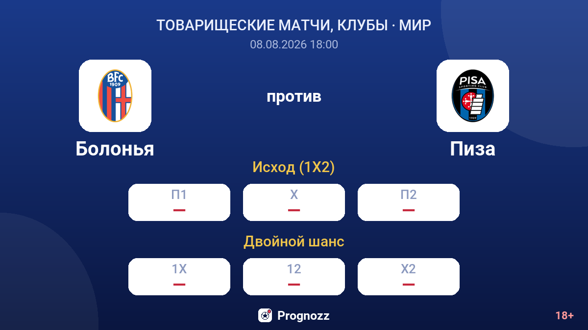 Болонья — Пиза — коэффициенты