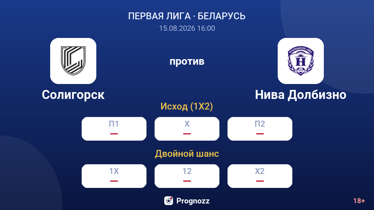 Солигорск — Нива Долбизно — коэффициенты