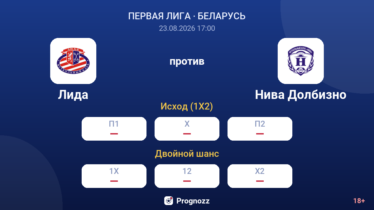Лида — Нива Долбизно — коэффициенты