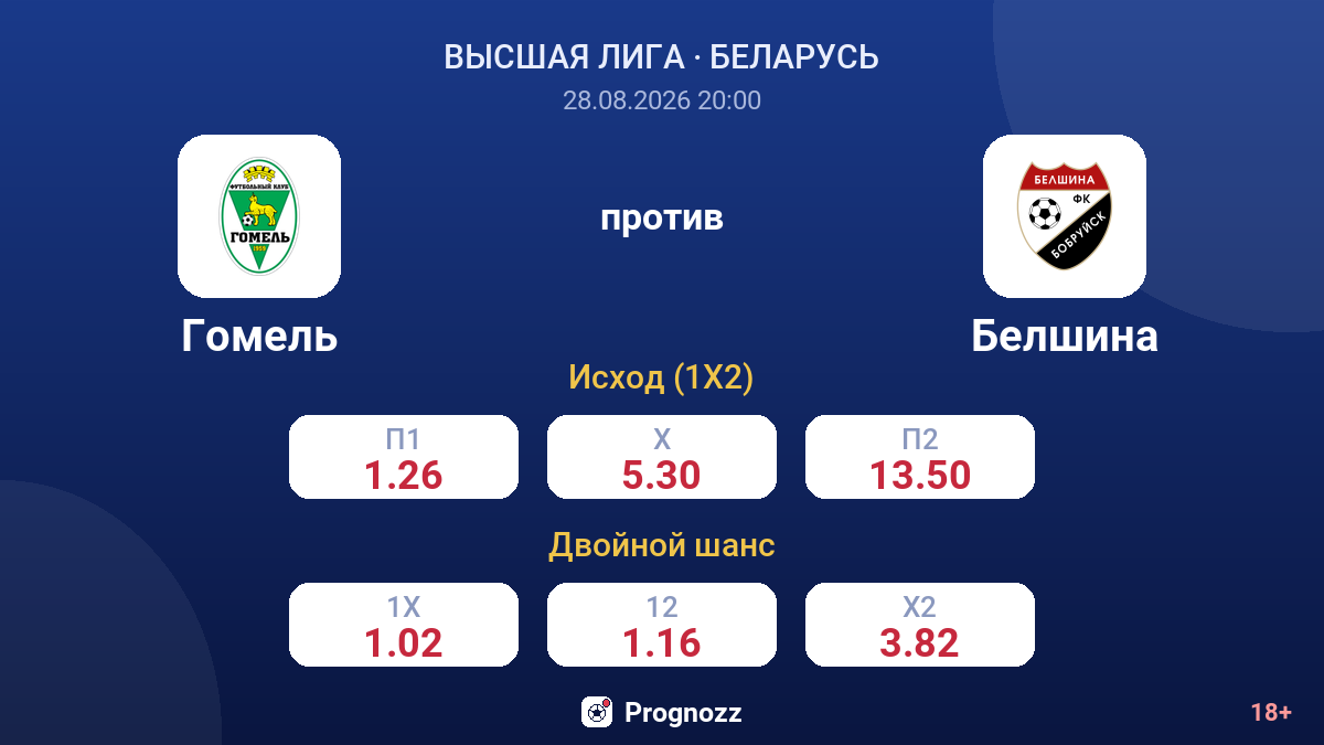 Гомель — Белшина — коэффициенты