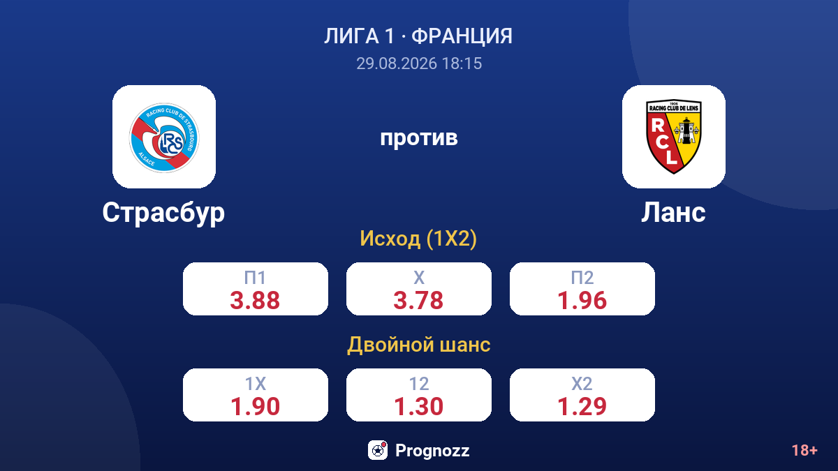 Страсбур — Ланс — коэффициенты